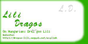 lili dragos business card